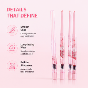 Crayon à lèvres crémeux naturel anti-transfert avec logo personnalisé pour maquillage de fête, effet brouillard, repulpant, anti-bavures, enrichi en peptides - Product Image 6
