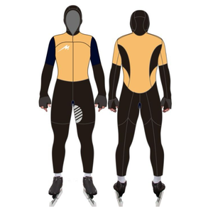 ชุดแข่งสเก็ตน้ำแข็งแบบสั้น แขนยาว ซิปเดี่ยว ออกแบบเองได้ - Product Image 2