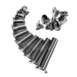 200 Uds tornillos Phillips Chicago cinturón de cuero monedero tornillo de encuadernación álbum de fotos calendario clavos <span class=keywords><strong>remaches</strong></span> de encuadernación - Product Image 6