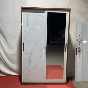 Simple Hostel Imprimé Balcon Maison Chambre <span class=keywords><strong>Porte</strong></span> Almirah Designs Extérieur Intérieur Placard Armoire Acier Vêtements Armoire En Métal - Product Image 2