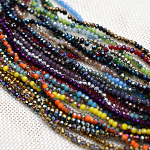 2mm Plating Faceted Rondelle Crystal Glass <strong>Beads</strong> for Jewelry Making Loose Glass Seed <strong>Beads</strong> Factory <strong>Wholesale</strong> Crystal <strong>Beads</strong> - Product Image 2