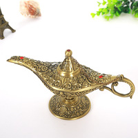 Aladdin sihirli lamba renk buhurdan Metal el sanatları süs ev dekorasyonu otel düğün kullanımı kamkat Aladdin lamba