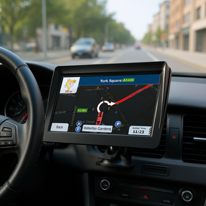 Navigateur GPS à écran tactile de 7 pouces pour voitures/camping-cars, mises à jour cartographiques à vie, avertissement de feux rouges, routage personnalisé pour camions, navigation - Product Image 2