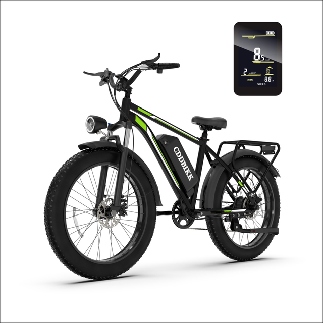 F26 250W Electric Bike 26Inch Fat Tire 48V 18AH 7 Speed  Disc Brake US EU Warehouse Quick Shipment