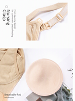 Soutien-gorge d'allaitement de maternité post-partum, camisole longue gainante sans armatures, rembourrée, à fermeture frontale, pour l'allaitement, vente en gros
