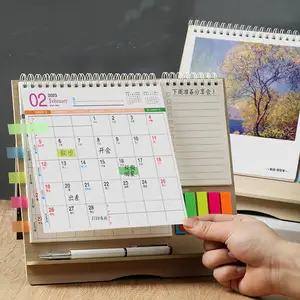 Calendario de escritorio personalizado, fabricación recién llegada, con juego de notas adhesivas, novedad