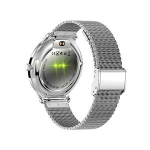 <span class=keywords><strong>Montre</strong></span> V89 Design ultra-fin Bracelet en acier Logo personnalisé Écran tactile rond HD 1,43 pouces Fréquence cardiaque Suivi de la SpO2 Plus de 100 sports <span class=keywords><strong>Montre</strong></span> intelligente - Product Image 4