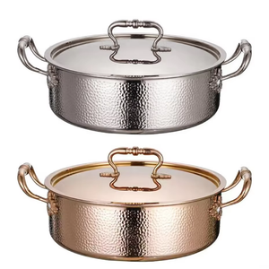 Tri-ply thép không gỉ stockpot sâu nấu ăn nồi với búa bên ngoài tương thích với tất cả các stovetops bền đồ nấu nướng - Product Image 5