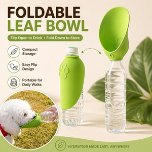 Silicone Dog <b>Water</b> Bowl Universal Portable Pet <b>Water</b> <b>Bottle</b> Adapter for Travel Walking Camping Outdoor - Product Image 1