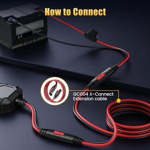 Cavo di Prolunga <span class=keywords><strong>NOCO</strong></span> <span class=keywords><strong>Genius</strong></span> GC004 X-Connect da 3,2 m con Conduttore in Ottone, Isolamento in PVC, Grado di Protezione IP67, 25V, Accessori per Caricabatterie - Product Image 3