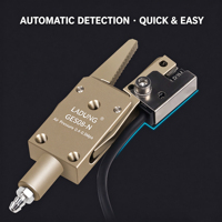 LADUNG Pneumatic Aluminum Alloy Mini Gripper GEM GEL Series Robot Sprue Gripper untuk Mesin Cetak Injeksi