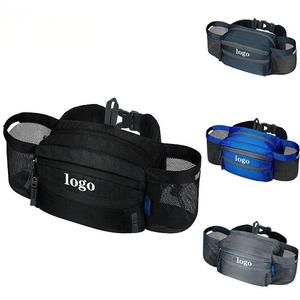 Sac banane unisexe en nylon tendance avec porte-bouteille d'eau et logo personnalisé pour la randonnée, les voyages, la course à pied et la marche - Product Image 1
