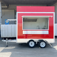 10FT Mobile Pizza Gâteau Dessert Maïs Rôti De Pommes De Terre Remorque Food Trucks Boulangerie Restauration avec Cuisine Complète à Vendre USA