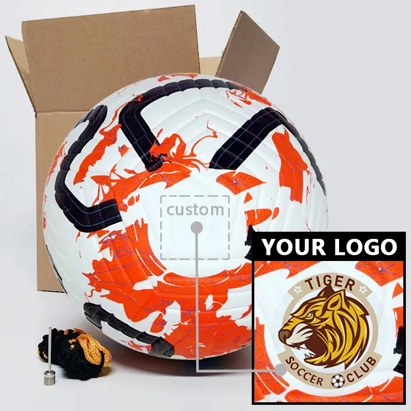 Gratis Aangepaste Logo Voetbal Maat 4 Maat 5 Pu Bonding Voetbalbal Club League Training Ballen Topkwaliteit Groothandel