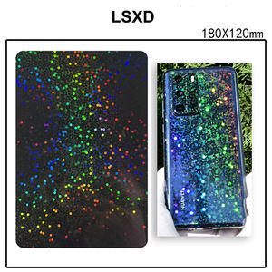 FONLYU Usine Fourniture Paillettes Laser 4D Laser Transparent Retour <span class=keywords><strong>Film</strong></span> Motif Retour Autocollant Films pour Mobile Skins Support Choisir - Product Image 6