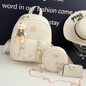 Pequeno Cinto Floral Multi-Purpose PU Mochila New Trendy Style Mulheres Casual Versátil School <span class=keywords><strong>Bag</strong></span> Mochila dos Estudantes - Product Image 2