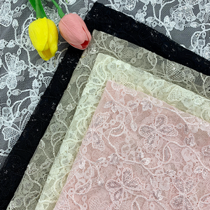 Tissu en dentelle à motif papillon en chenille brodée 3D élégant et sexy en gros <span class=keywords><strong>pour</strong></span> rideaux, draperies, robes de mariée - Product Image 3