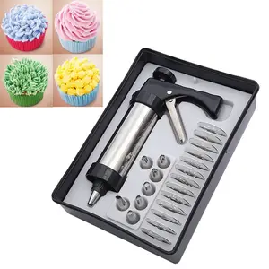 New Arrival Stainless Steel Cookie Press Cookie Press Gun Kit Mold Discs Piping Nozzles For Diy Biscuit Cookies Maker