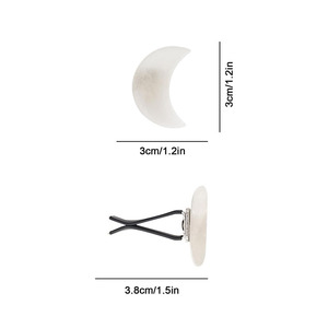 Décorations de <span class=keywords><strong>voiture</strong></span> : Clips de ventilation étoiles, lune, cœur, œil bleu, pierres de cristal naturelles, accessoires <span class=keywords><strong>hippie</strong></span> pour tableau de bord - Product Image 3