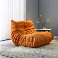 Fauteuils poufs en velours côtelé au design moderne, best-sellers, mousse compressée, poufs pour salon, OEM/ODM
