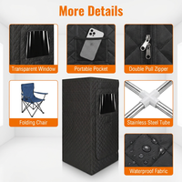 Sauna d'angle individuel pour intérieur, léger, télécommandé, portable, type tente à vapeur