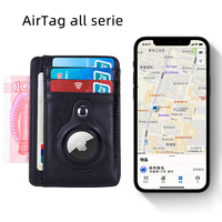 Portefeuille RFID pour hommes en fibre de carbone Airtg tracker porte-cartes multifonction