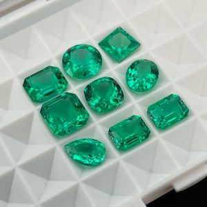 אבני חן HQ 0.3-<span class=keywords><strong>10</strong></span> קראט עם תעודה, אבן אזמרגד סינתטית, אבן אזמרגד קולומביאנית שנוצרה במעבדה בשיטת הידרותרמית, מחיר לקרט - Product Image 4