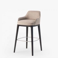 Chaises de bar modernes en tissu de style mid-century pour restaurant, cuisine, salon, café, comptoir, chaise haute