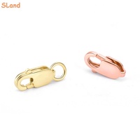 SLand Bijoux En Gros Solide 925 En Argent Sterling Droite Homard Griffe Fermoirs Avec Boucle Anneau Résultats pour DIY Collier