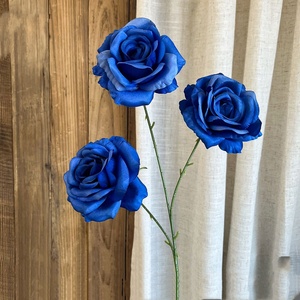 Flor Artificial de Seda Azul, Rosa, Hortensia, Orquídeas, Azul Marino, Azul Real, Azul Pavo Real, <span class=keywords><strong>Iris</strong></span> Marino - Product Image 1