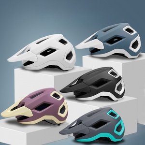 Casque de vélo en fibre de carbone monobloc intégré avec visière large détachable pour le cyclisme sur route et en montagne, casque de sécurité pour vélo - Product Image 2