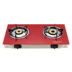 Best price factory tempered glass brass burner special design gas cooker gas stove