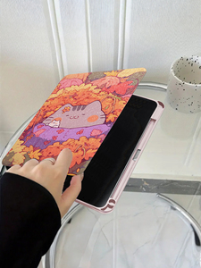 Étui à rabat antichoc et résistant à la saleté en TPU+PC <span class=keywords><strong>avec</strong></span> motif feuille d'érable et béquille rotative à 360° pour <span class=keywords><strong>iPad</strong></span> 11 2025 A16 <span class=keywords><strong>avec</strong></span> <span class=keywords><strong>stylet</strong></span> - Product Image 4