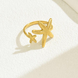 Starfish Ring Personalidad Ins Design Sense Starfish Anillo de apertura ajustable - Product Image 2