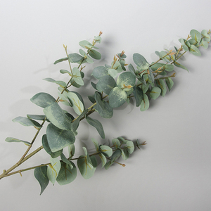 Décor de feuille <span class=keywords><strong>Moey</strong></span> de plante verte d'eucalyptus artificielle en soie de grande taille de haute qualité avec des détails élevés et un effet réaliste - Product Image 5