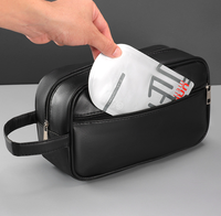 Nouvelle arrivée, sac de maquillage en cuir PU, sacs à main de créateur pour hommes, sac de toilette imperméable pour hommes, sac de toilette de voyage pour hommes