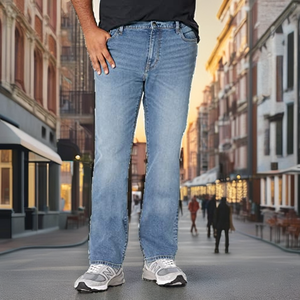 Pantalones Vaqueros Deportivos de Algodón para Hombre, Corte Bootcut, Estilo Y2K, con Bolsillos y Diseño de Perlas Único, Casuales y a la Moda, para Uso Diario, 2026 - Product Image 2