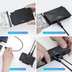 FIDECO ABS USB3.2 Gen1 tipo C 1 a 1 clone <span class=keywords><strong>2.5</strong></span> 3.5 pollici <span class=keywords><strong>HDD</strong></span> SSD convertitore SATA <span class=keywords><strong>IDE</strong></span> a USB cavo adattatore - Product Image 5