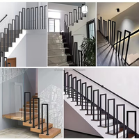 Kit de main courante en métal en forme de U DF pour escalier, garde-corps de sécurité antidérapant pour usage intérieur et extérieur