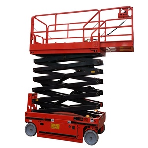 Plataforma aérea para uso en edificios de construcción, elevador de tijera Eléctrico Autopropulsado de conducción hidráulica automática, <span class=keywords><strong>8m</strong></span>, 12m, 16m - Product Image 5