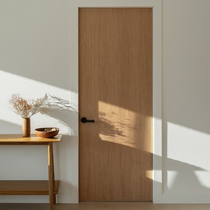 Custom Modern Swing Interior Doors Solid Wood Veneer Soundproof Bedroom Fulsh Doors for Home Hotel Apartment - Product Image 2