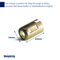 Support de douille d'ampoule universel 18 mm BA15s 1156 à base plate baïonnette, plaqué zinc, pour feux arrière, de frein et de clignotants de moto, scooter et automobile