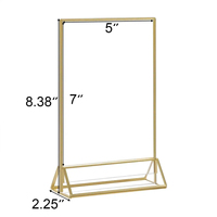 Letrero de Menú de Doble Cara de Alta Calidad, Acrílico Transparente, Elegante Marco Metálico, Diseño de Lujo para Fiestas, Bodas, Navidad