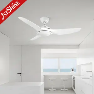 1stshine ventilador de teto 5 velocidades 48 polegadas plástico lâminas ventilador com luz led