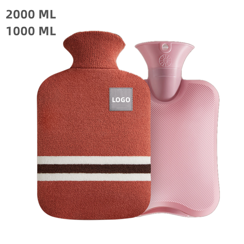 Оптовая продажа, резиновая бутылка для горячей воды, тепловой пакет, сумка для теплой и холодной терапии с крышкой