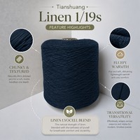 Fil de lin Tianshuang 19s confortable et léger, 12 % lin, 36 % lyocell, 52 % acrylique, pour châles et étoles, idéal pour l'automne