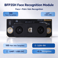 Modul Biometrik Multimodal BFP35H Pengenal Wajah Telapak Tangan Vena Kamera CMOS IR RGB Ganda UART USB untuk Kontrol Akses Kunci Pintar