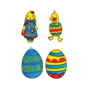 Phục Sinh Hình Dạng Trứng Cửa Sổ Nghệ Thuật Suncatcher Nhựa Mô Hình Với Lỗ Trẻ Em Nguồn Cung Cấp Nghệ Thuật - Product Image 5