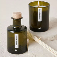 Ensemble diffuseur de roseaux et bougies parfumées de marque privée de luxe Mescente parfum de maison et d'arôme de rose