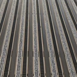 Tapis d'entrée <span class=keywords><strong>encastré</strong></span> en aluminium sur mesure moderne, motif rayé, <span class=keywords><strong>paillasson</strong></span> avec cadre en caoutchouc - Product Image 1